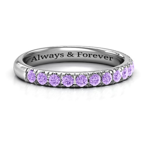Love All Around Ring – Sterling Silver with Amethyst