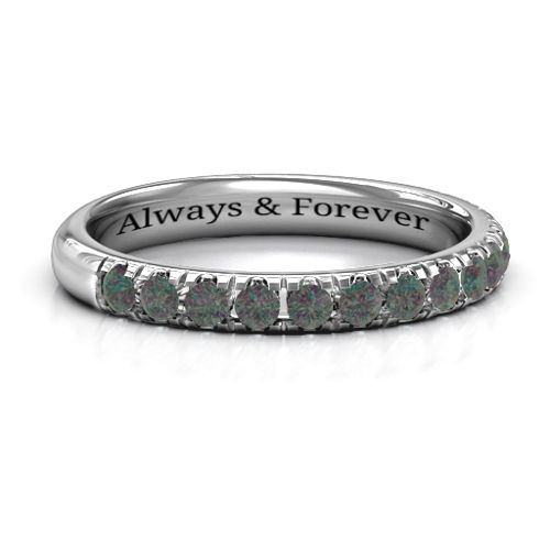 Love All Around Ring – Sterling Silver with Alexandrite