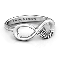 Mom's Infinite Love Ring – Sterling Silver