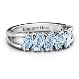 Angled Marquise Ring