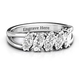 Angled Marquise Ring