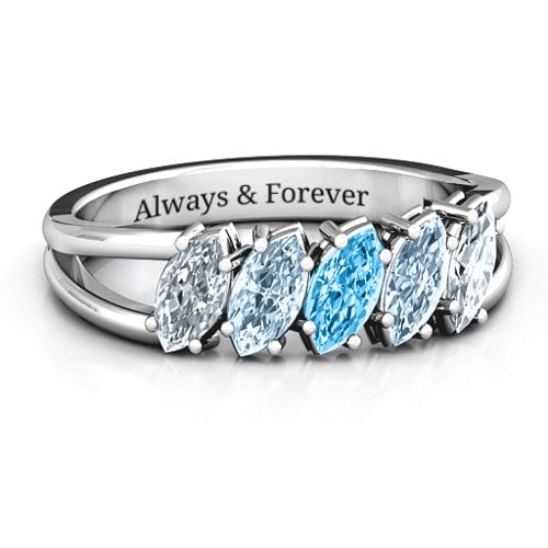 Angled Marquise Ring