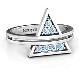 Triangle of Glam Geometric Ring
