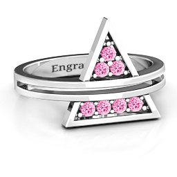 Triangle of Glam Geometric Ring