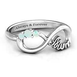 Mum's Infinite Love with Stones Ring