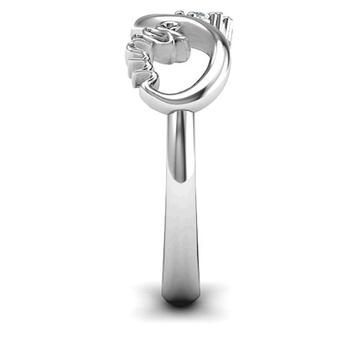 Mum's Infinite Love with Stones Ring