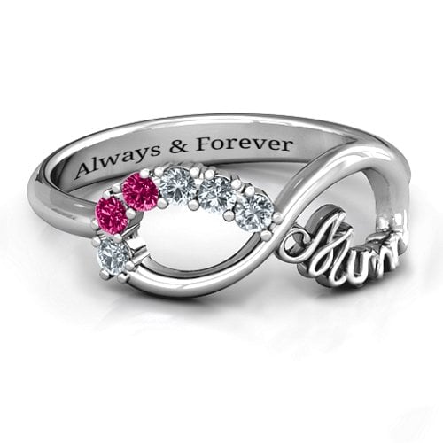 Mum's Infinite Love with Stones Ring