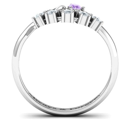 4 - 9 Stone Mom's Glimmering Love Ring