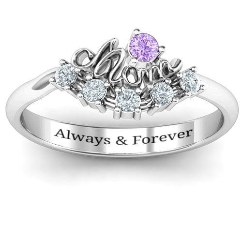 4 - 9 Stone Mom's Glimmering Love Ring