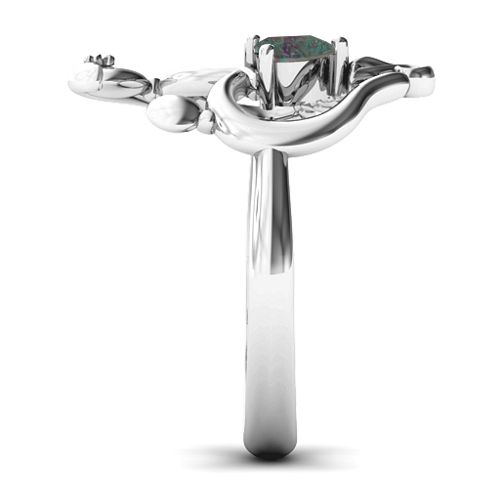 Unbreakable Bond Heart Ring – Sterling Silver with Alexandrite