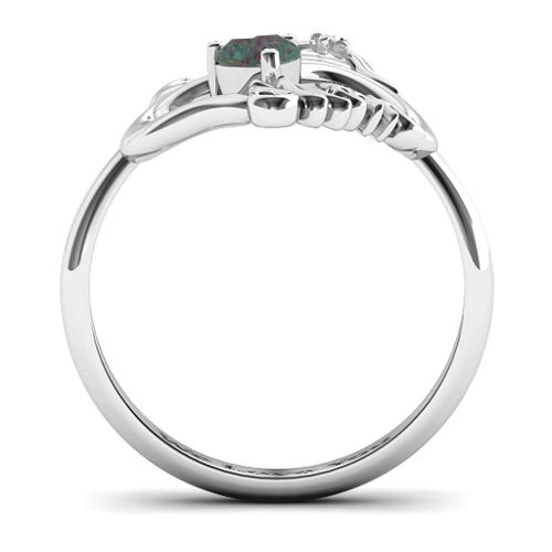 Unbreakable Bond Heart Ring – Sterling Silver with Alexandrite