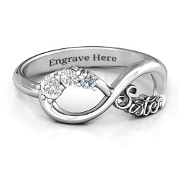 2-4 Stone Sisters Infinity Ring
