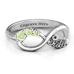 2-4 Stone Sisters Infinity Ring