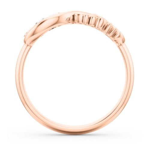 Mom's Infinite Love Ring with 2-10 Stones – 9kt Rose Gold with Cubic Zirconia and Pink Tourmaline