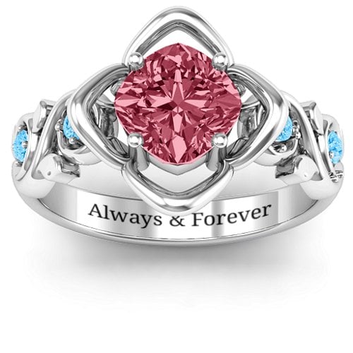 Cushion on Flowers Ring