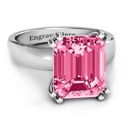 Basket Set Emerald Cut Ring