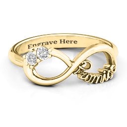 Two Stone Promise Infinity Ring