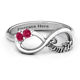 Two Stone Promise Infinity Ring