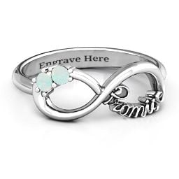 Two Stone Promise Infinity Ring