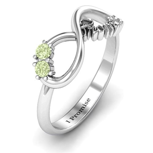 Two Stone Promise Infinity Ring