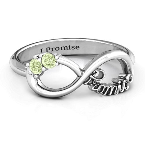 Two Stone Promise Infinity Ring