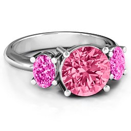 Impressive Three Stone Eternity Ring