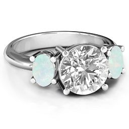 Impressive Three Stone Eternity Ring