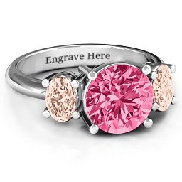 Impressive Three Stone Eternity Ring