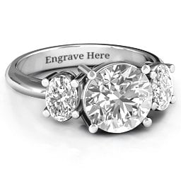 Impressive Three Stone Eternity Ring