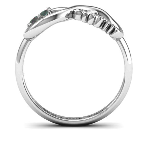 2-10 Stone Nana Infinity Ring – Sterling Silver with Alexandrite