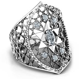 Star of David Lattice Ring