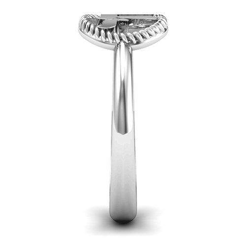Chai with Braided Halo Ring – Sterling Silver
