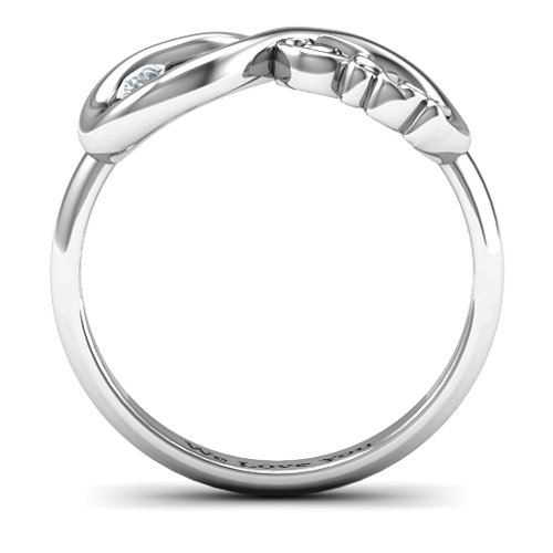 Dad Infinity Ring – Sterling Silver with Cubic Zirconia