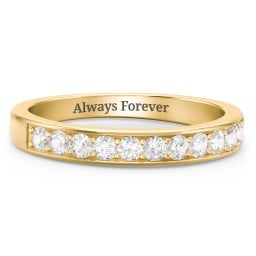 Shadow Band of Stones Ring