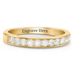 Shadow Band of Stones Ring