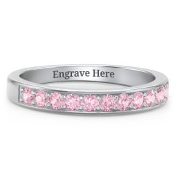 Shadow Band of Stones Ring