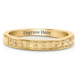 Shadow Band of Stones Ring