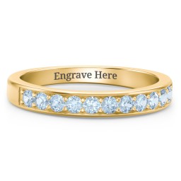 Shadow Band of Stones Ring