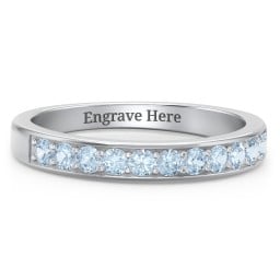 Shadow Band of Stones Ring