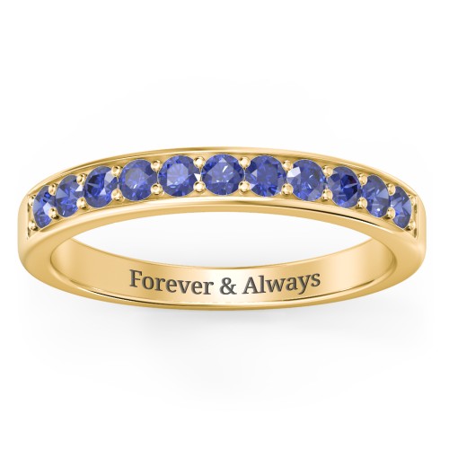 Shadow Band of Stones Ring