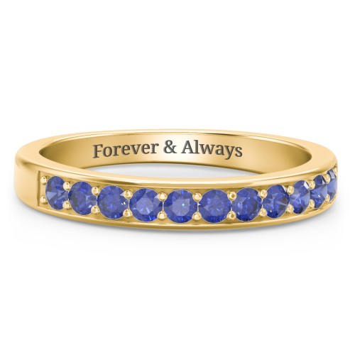 Shadow Band of Stones Ring