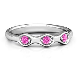 1-4 Infinite Wave Multi Stone Ring