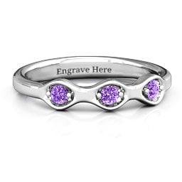 1-4 Infinite Wave Multi Stone Ring