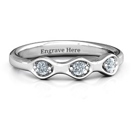 1-4 Infinite Wave Multi Stone Ring