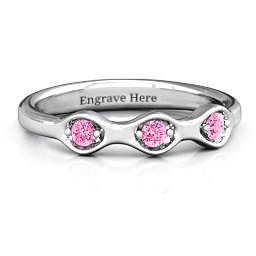 1-4 Infinite Wave Multi Stone Ring