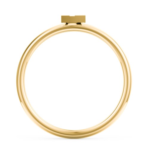 Stacking Initial Ring – 9kt Yellow Gold