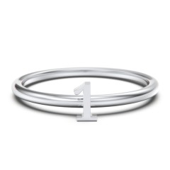 Stacking Number Ring – Sterling Silver