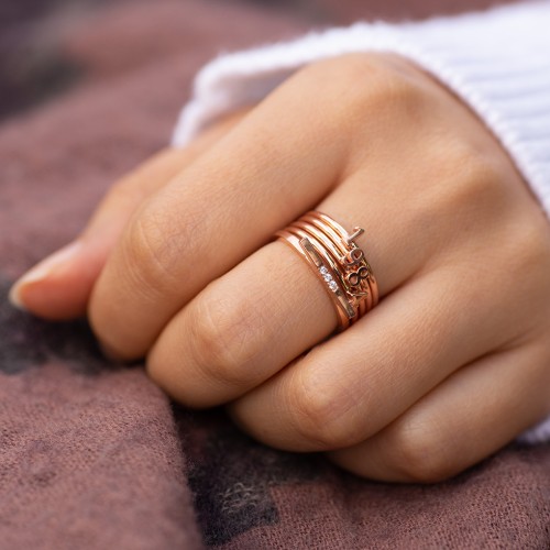 Stacking Number Ring – Sterling Silver