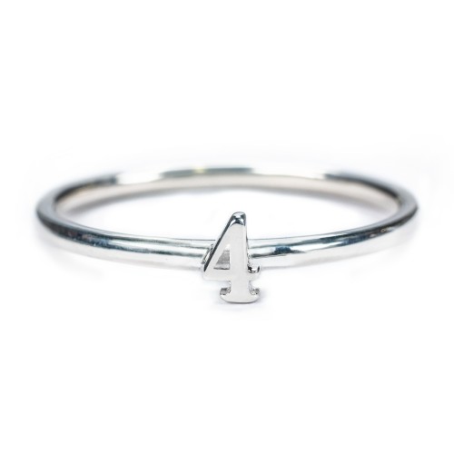Stacking Number Ring – Sterling Silver
