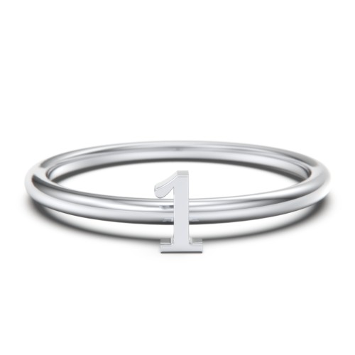 Stacking Number Ring – Sterling Silver